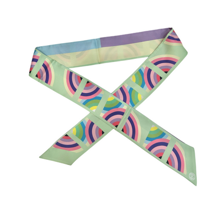 Bandeau Foulard en Soie Après la Pluie pastel