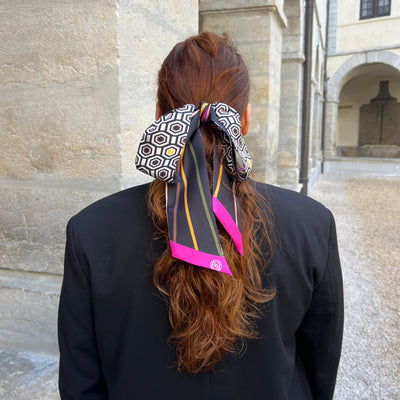 Bandeau Foulard en Soie Bilbao kaki