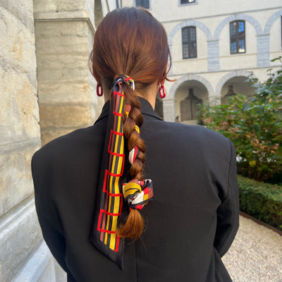 Bandeau Foulard en Soie Iberico noir